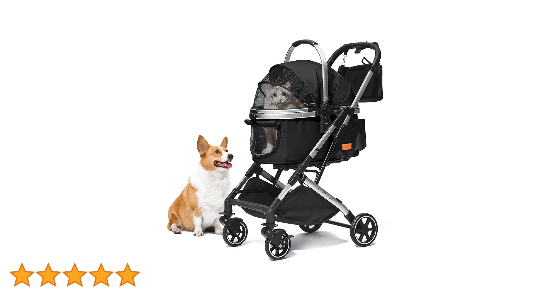 Amazon | Angelpet ペットカート 分離型 【特許登録済み】猫 犬 Amazon | Angelpet ペットカート 分離型 【特許登録済み】猫 犬